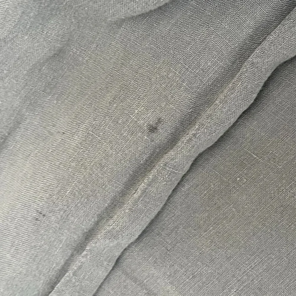 Parachute Linen Duvet Cover Full Queen Gray Button Closure